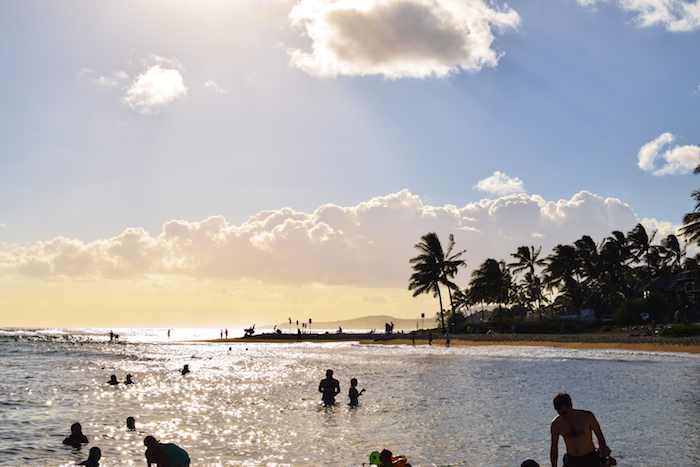 poipu beach kauai sunset