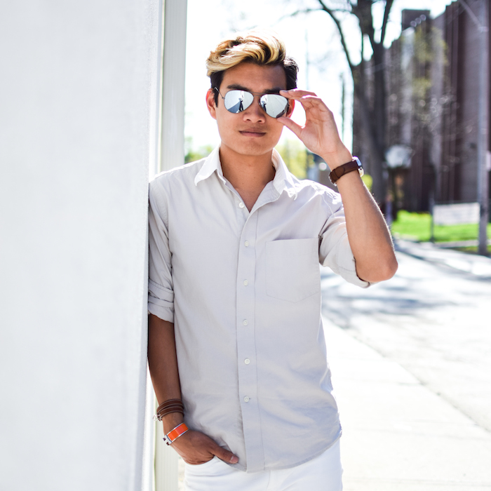 alexander liang mens style blogger silver ray ban sunglasses 10