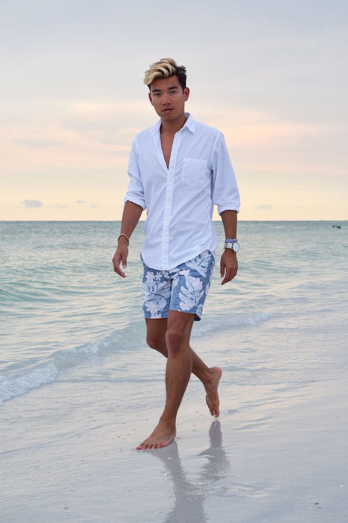 siesta key beach sunset alexander liang mens style 05