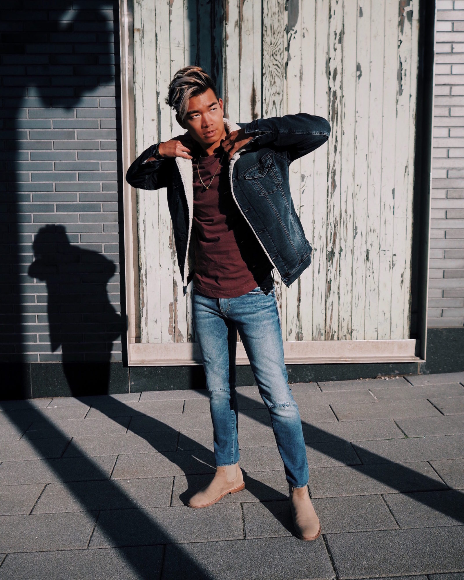 Autumn Double Denim in Mavi Jeans | alexanderliang.com